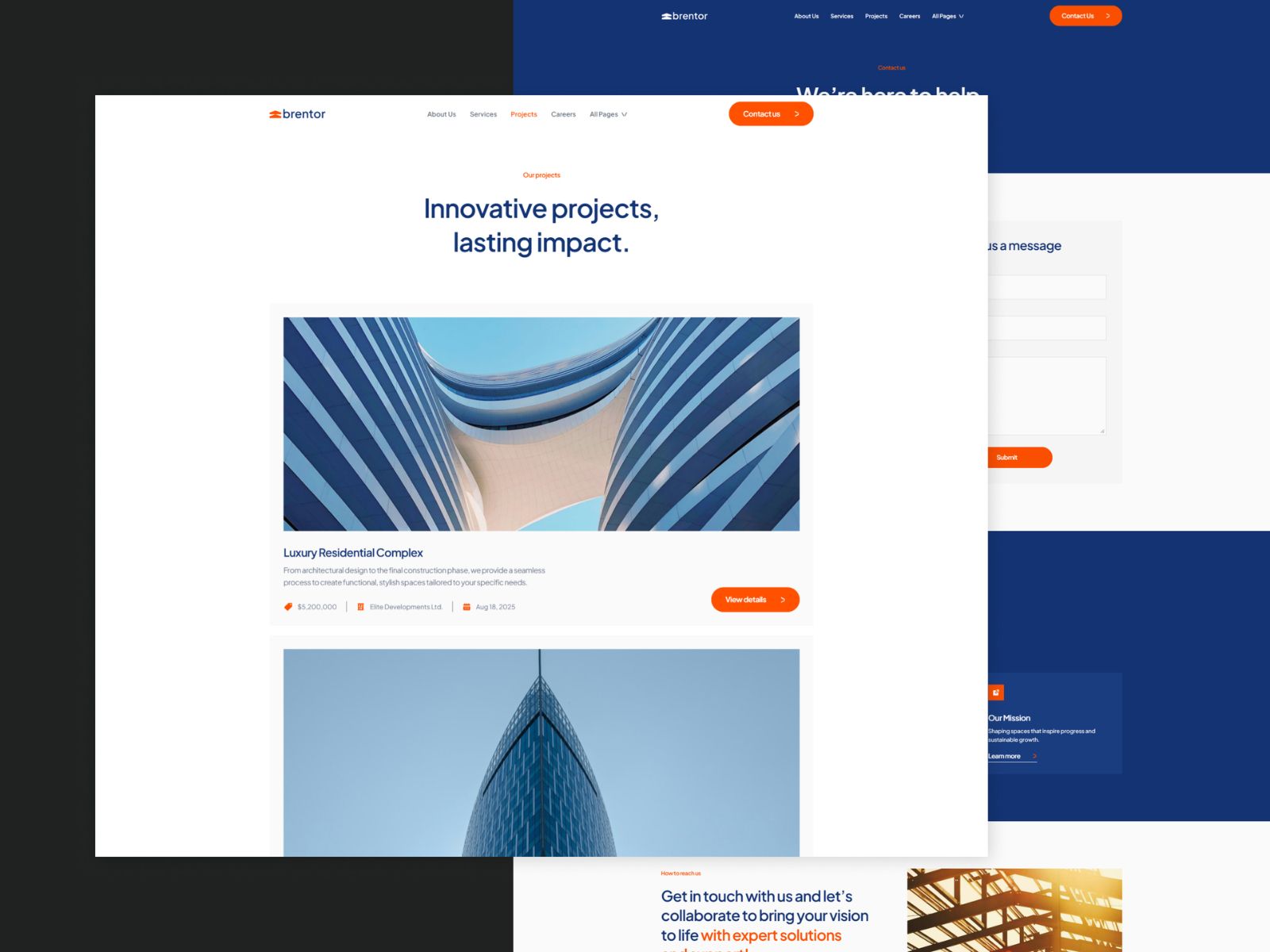 Brentor — Construction Website Template screenshot 4