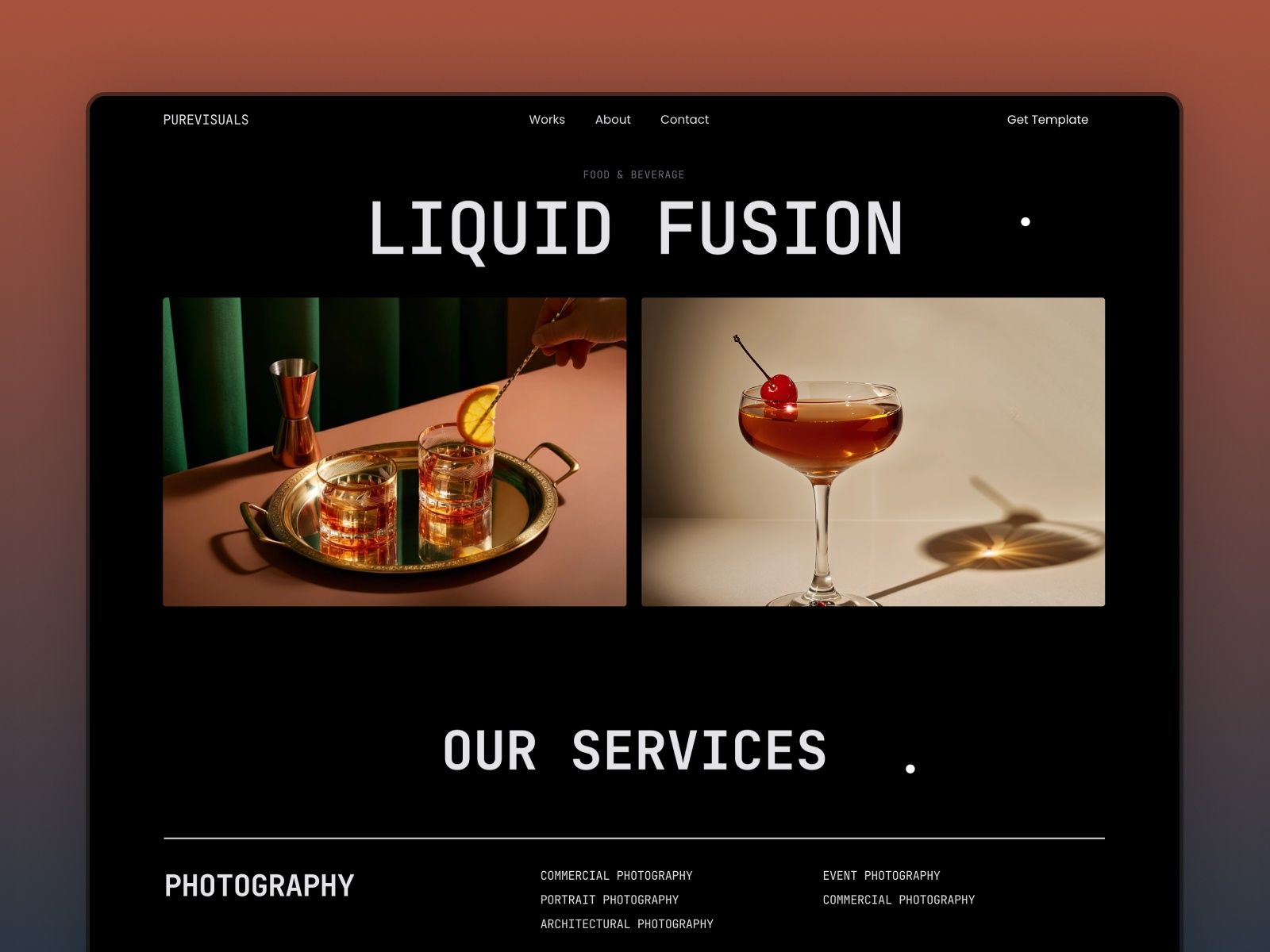 PureVisuals — Portfolio Website Template screenshot 4