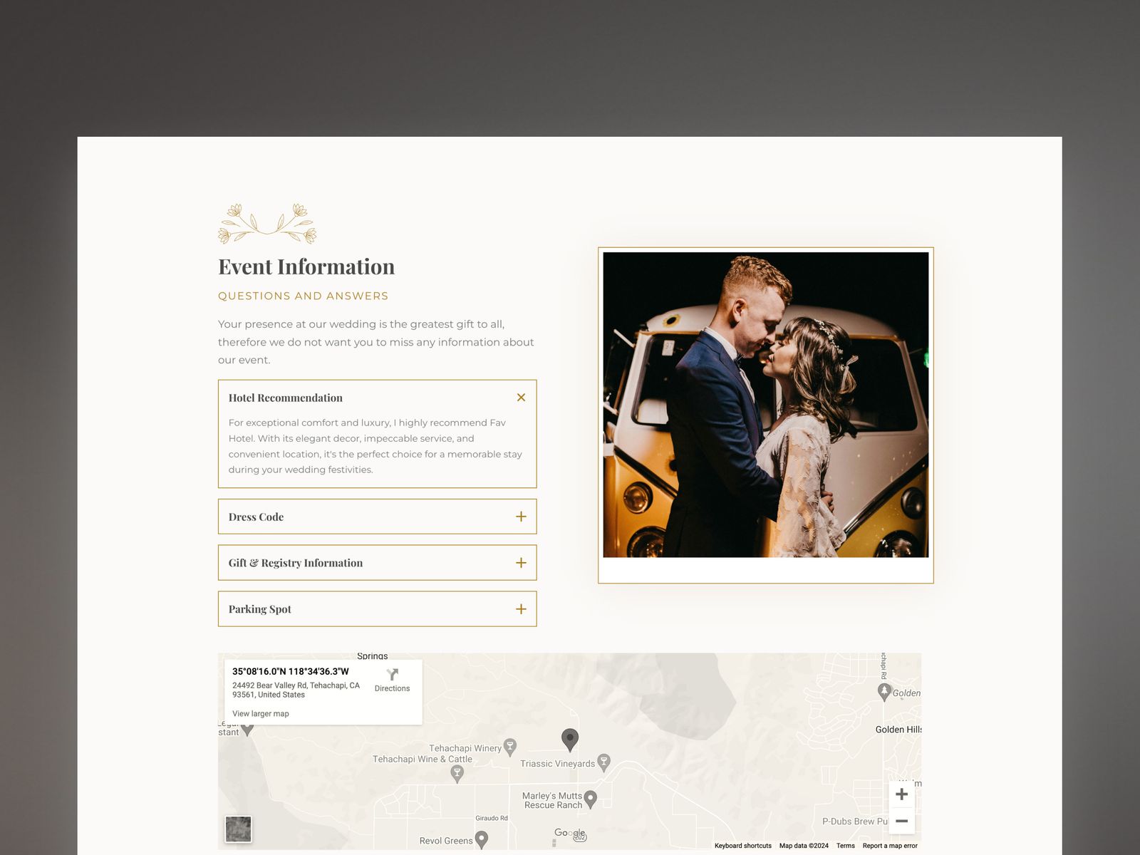 Amore — Wedding Website Template screenshot 3