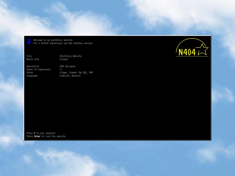 Retro'98 — Yaratıcı Web Sitesi Şablonu - Hover