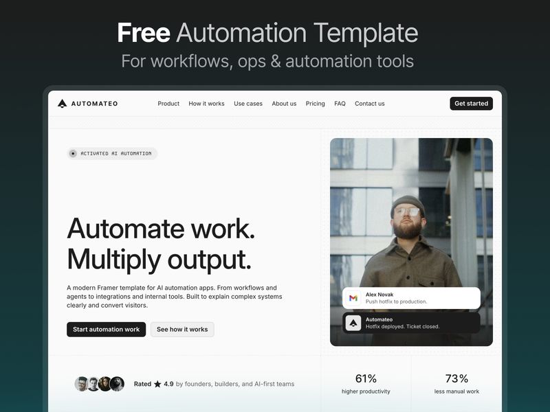 Automateo — İş Web Sitesi Şablonu