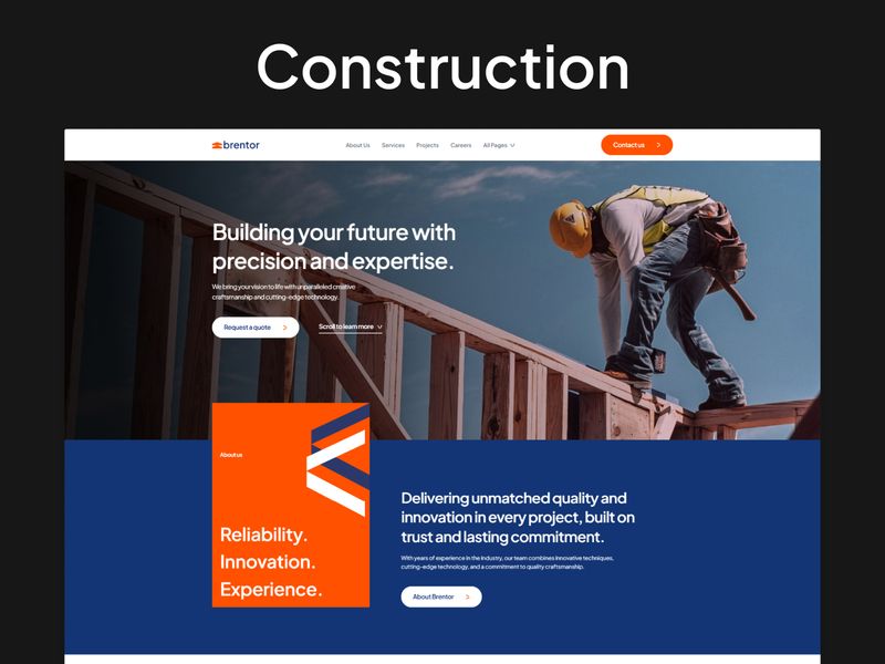 Brentor — İnşaat Web Sitesi Şablonu