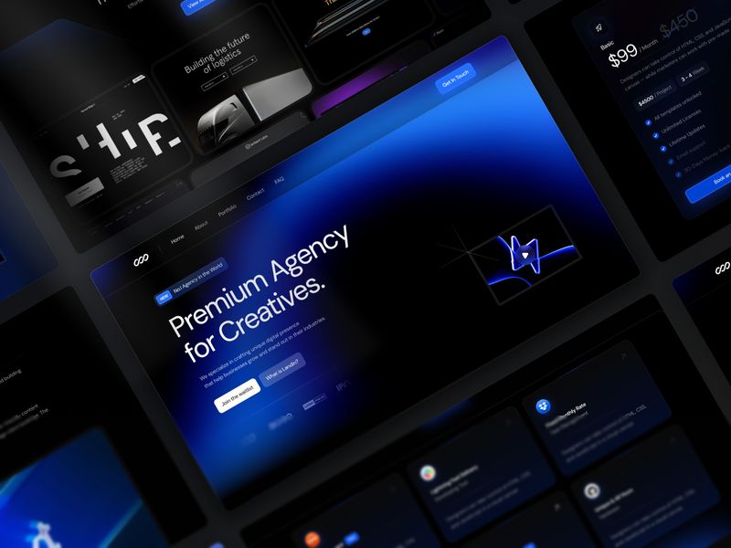 Landin — Premium Ajans ve Portföy Açılış Sayfası Şablonu