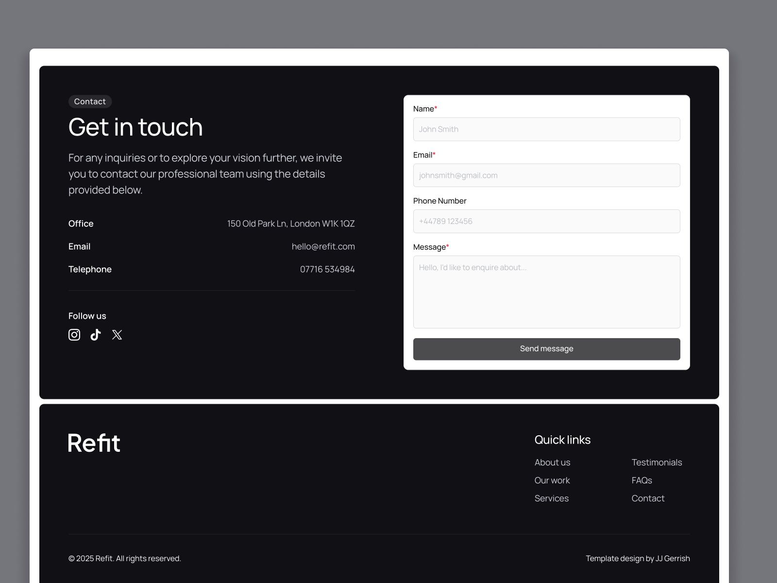 Refit — Business Website Template screenshot 4