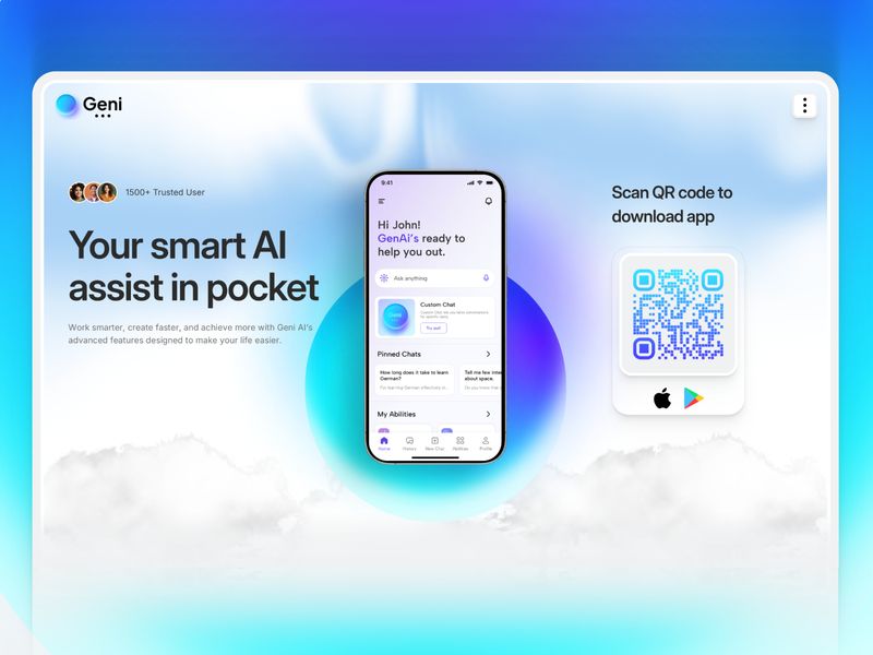 GeniAI — Yapay Zeka Uygulaması Web Sitesi Şablonu