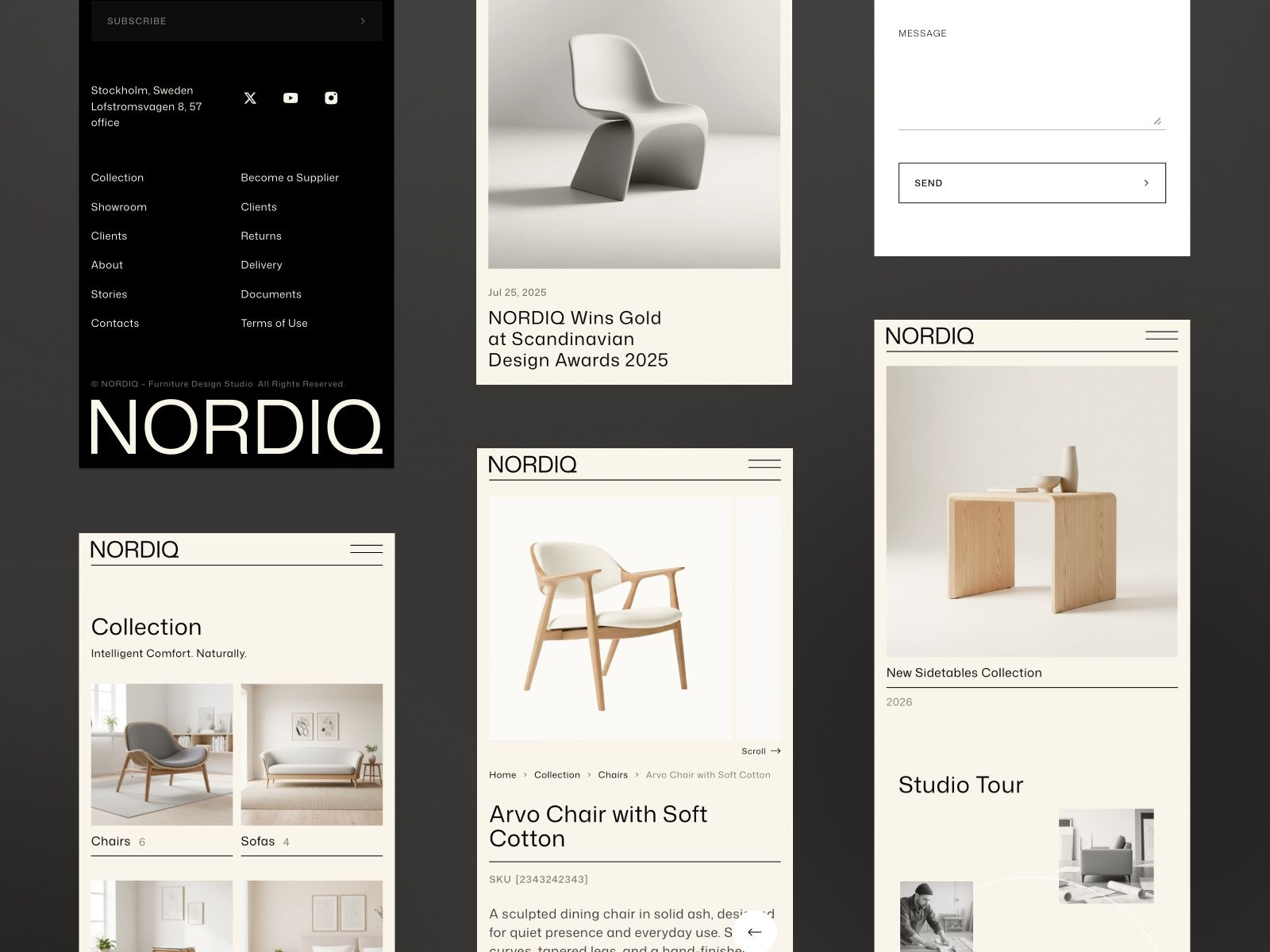 NORDIQ — Furniture & Interior Design Website Template screenshot 4