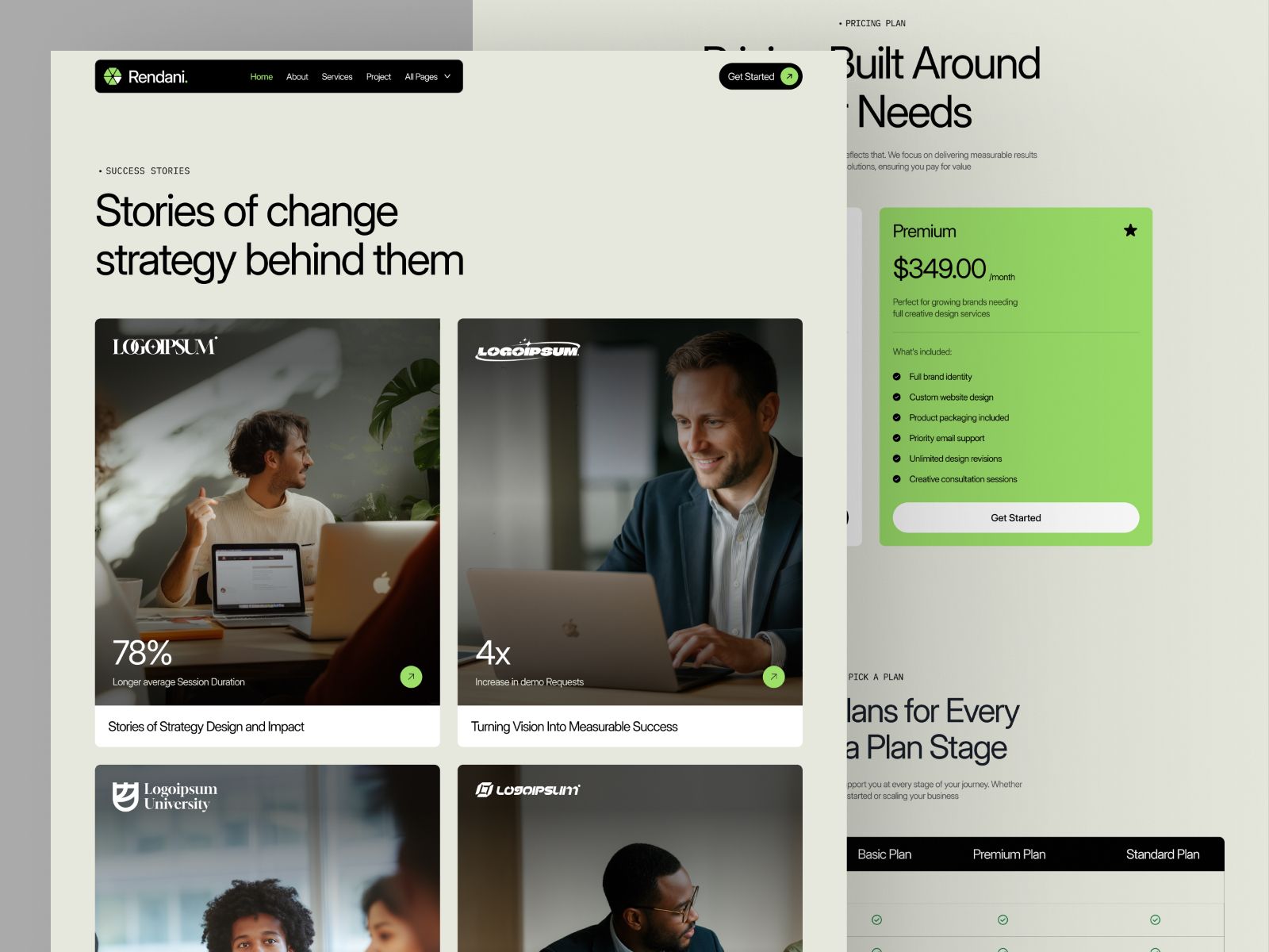 Rendani — Creative Portfolio & Marketing Website Template screenshot 4