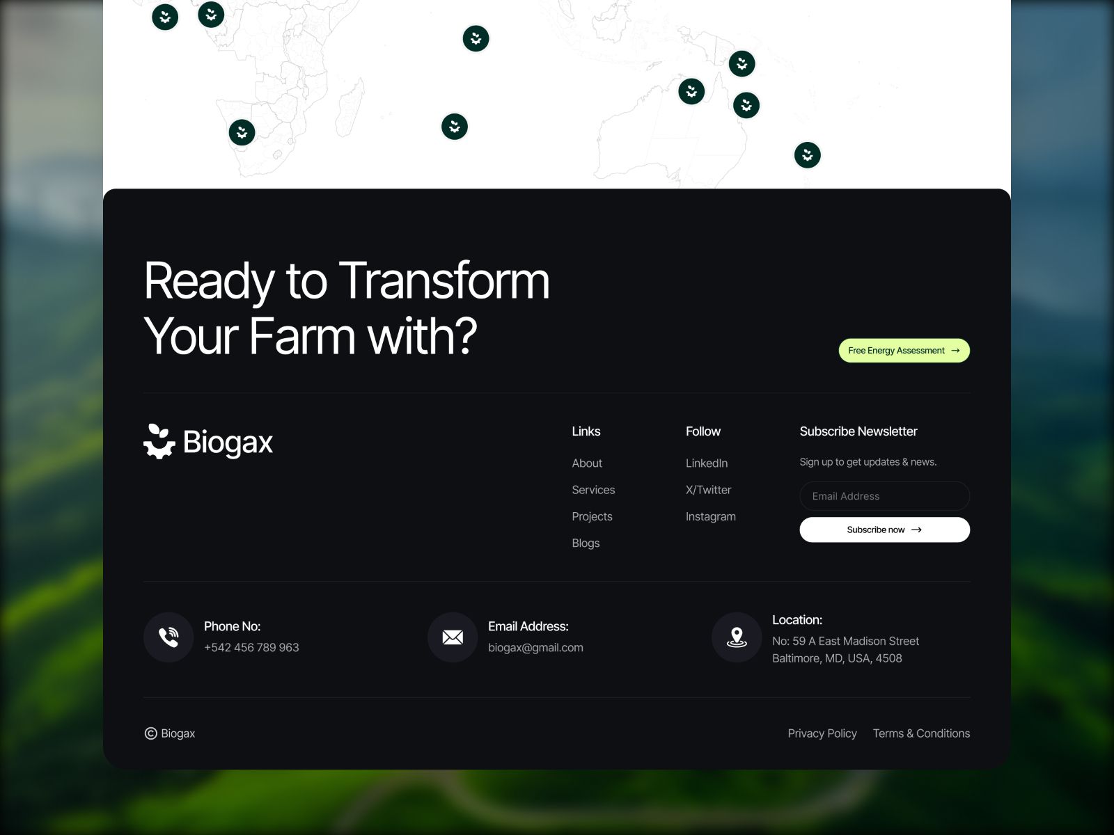 Biogax — Business Website Template screenshot 4