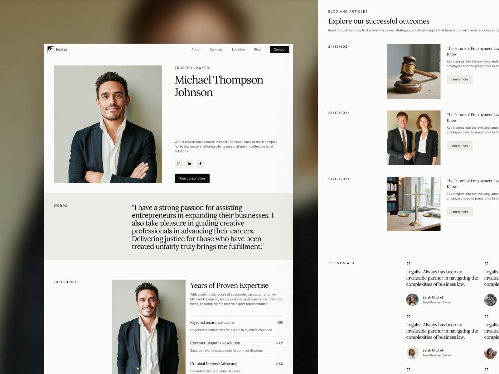 Firmo — Law Firm Website Template screenshot 4