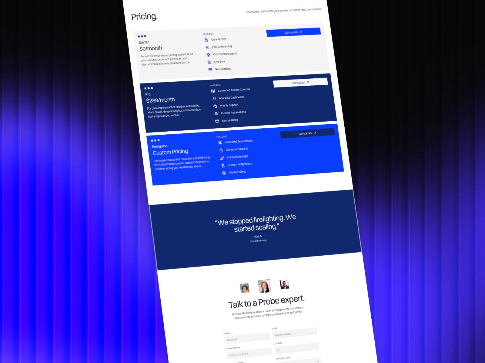 Probe — Landing Page Website Template screenshot 4