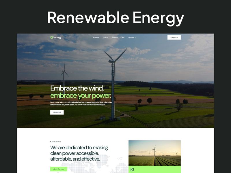 Sunergy — Topluluk Web Sitesi Şablonu