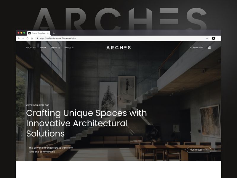 Arches — Mimarlık Ofisi Web Sitesi Şablonu