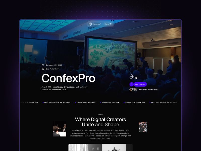 Eventivee® — Etkinlik Kayıt Web Sitesi Şablonu