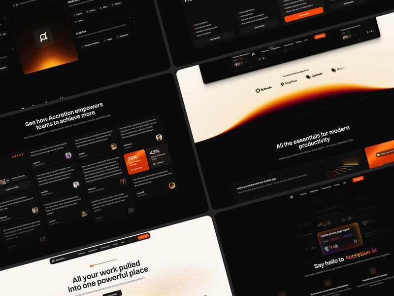 Accretion — SaaS Web Sitesi Şablonu - Hover