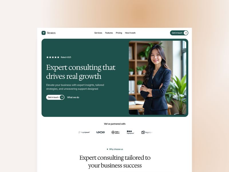 Stratex — Danışmanlık Web Sitesi Şablonu