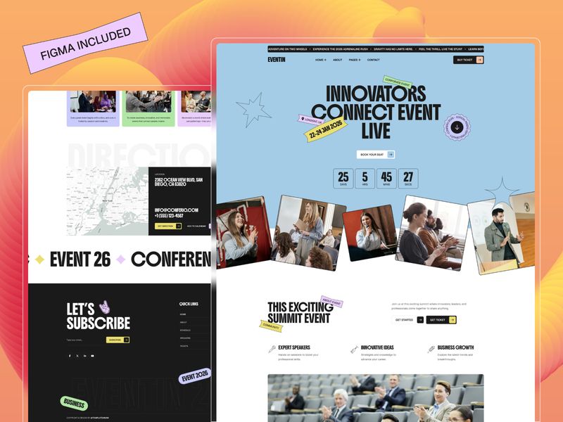 Eventin — Topluluk Web Sitesi Şablonu