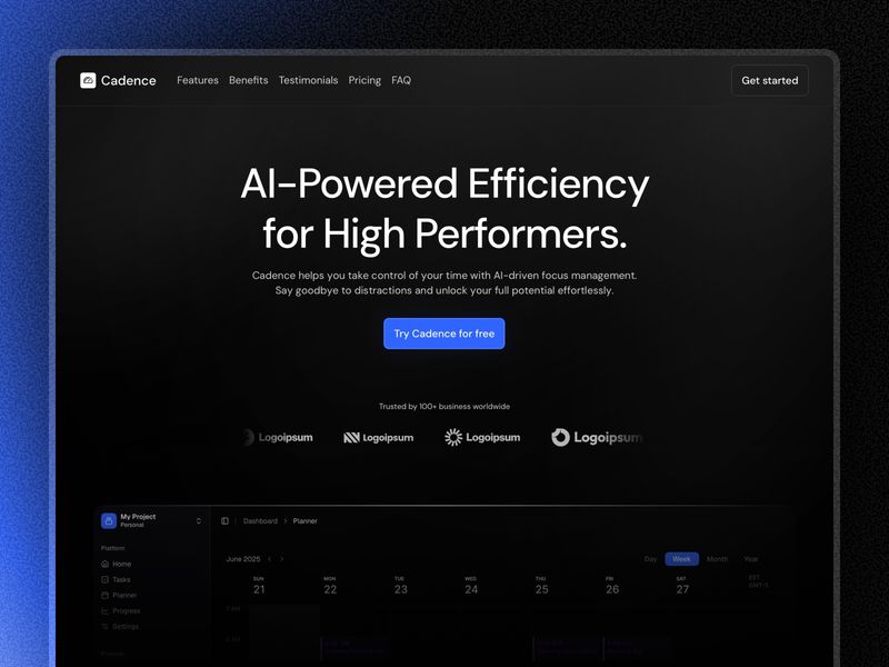 Cadence — İşletme Web Sitesi Şablonu