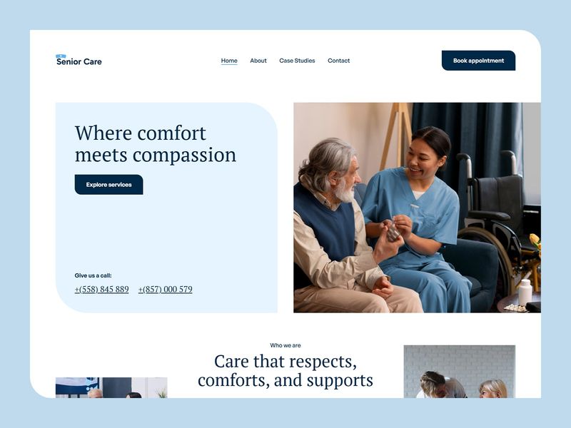 Yaşlı Bakımı — Topluluk Web Sitesi Şablonu