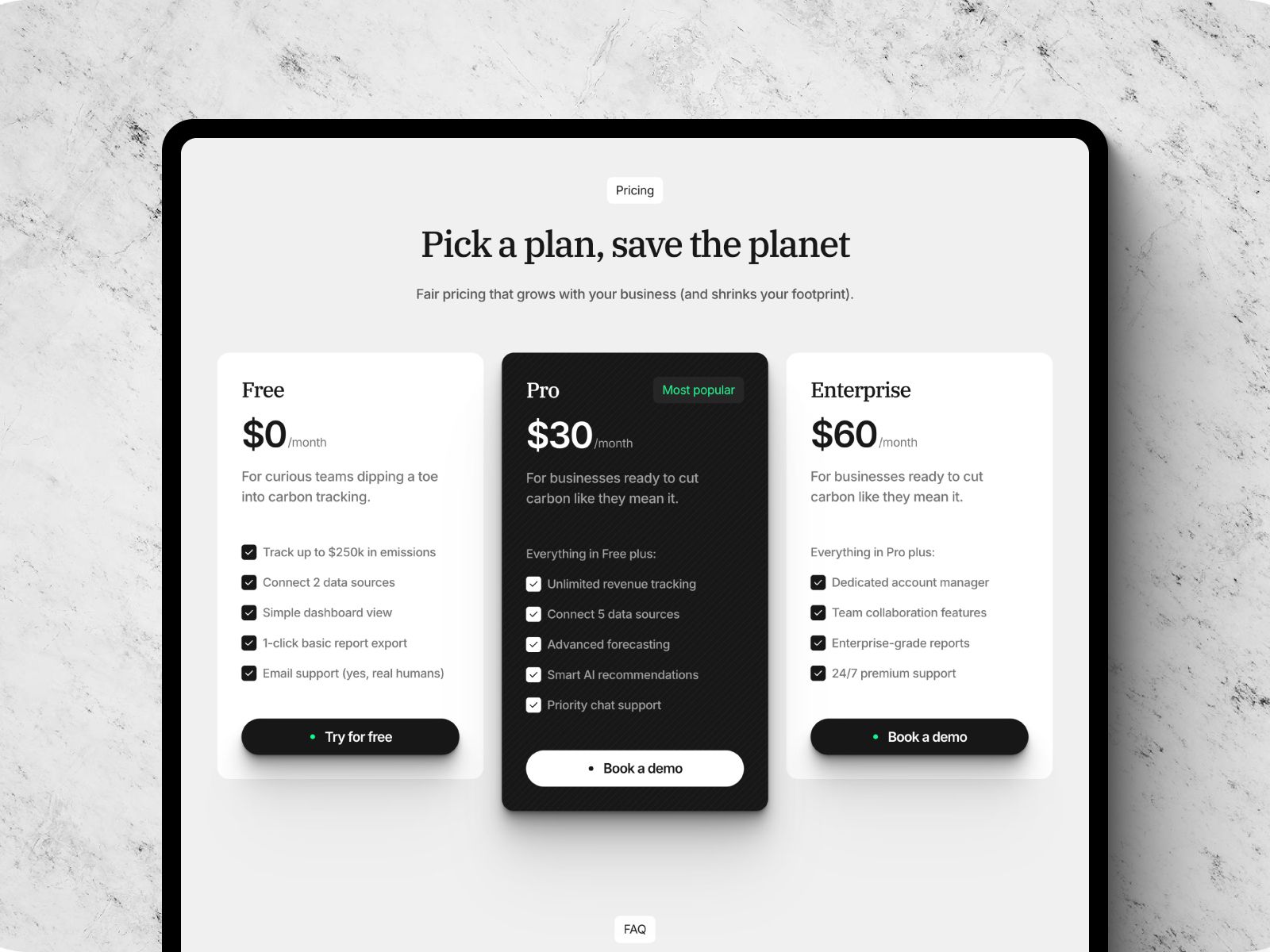 LowrCarbon — SaaS Website Template screenshot 3
