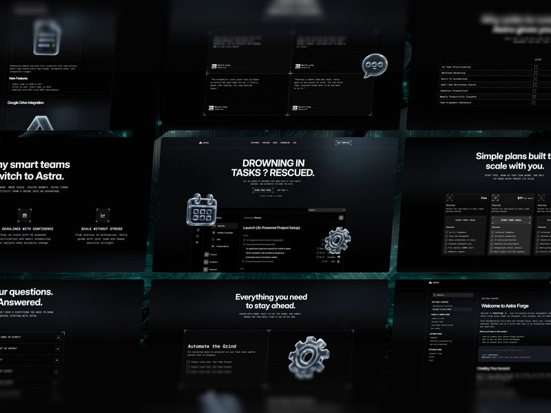 AstraForge — SaaS Web Sitesi Şablonu - Hover