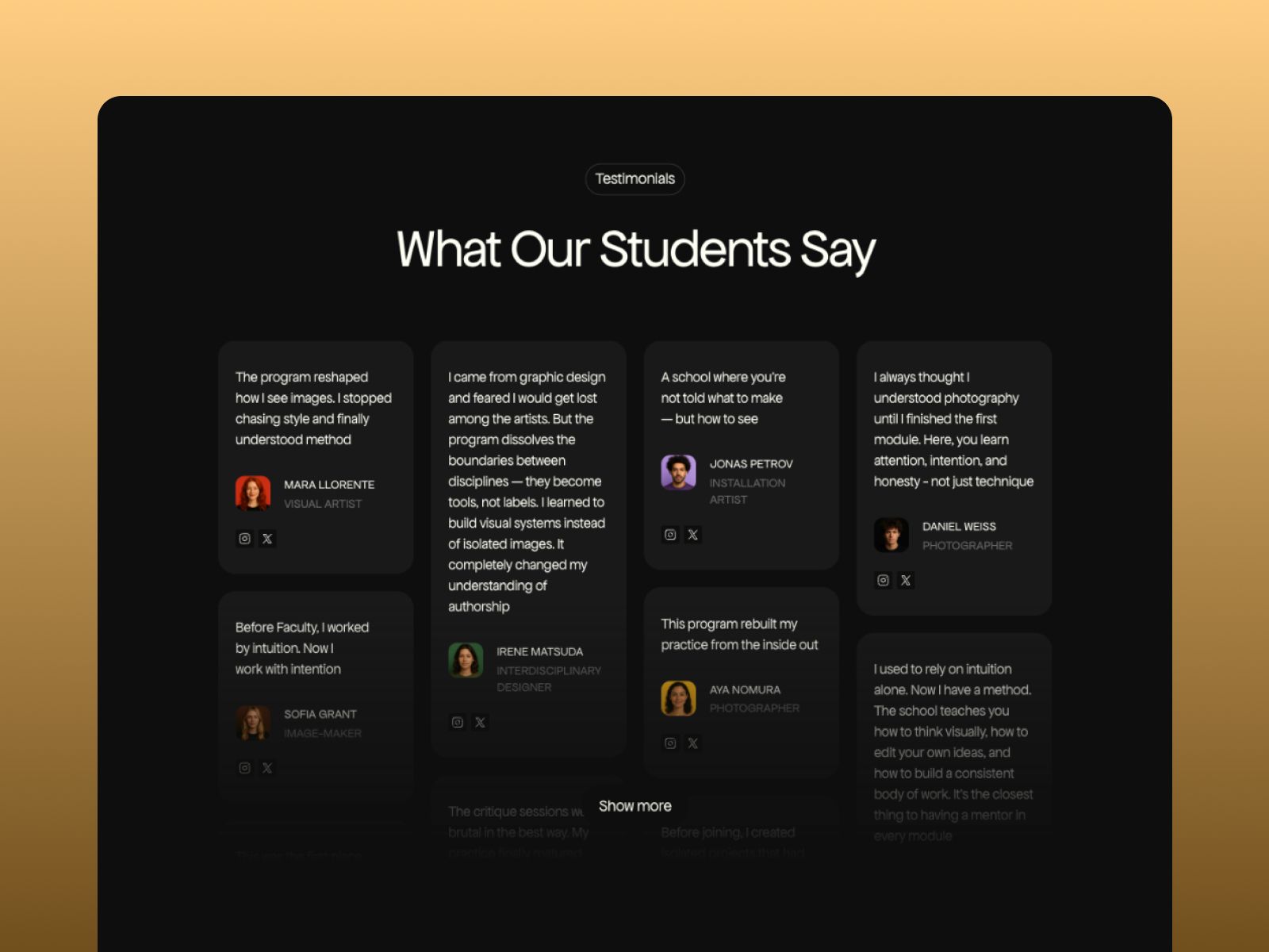 Faculty — Online Course Website Template screenshot 4
