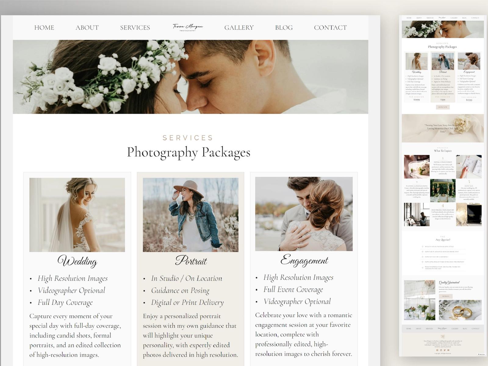 Tessa Morgan — Photography Portfolio Website Template screenshot 2