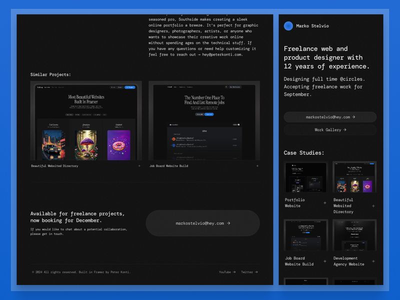 Stelvio — Minimal Portföy Web Sitesi Şablonu - Hover