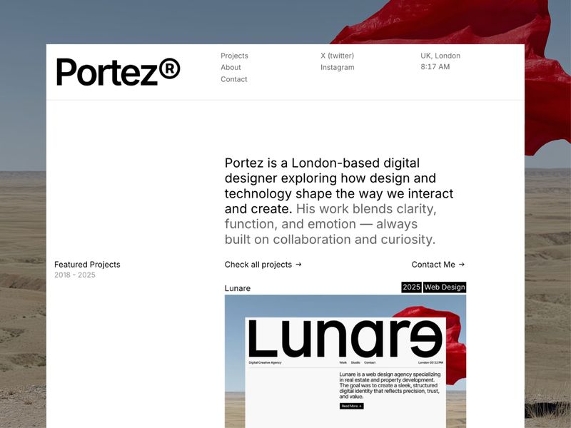 Portez — Portföy Web Sitesi Şablonu