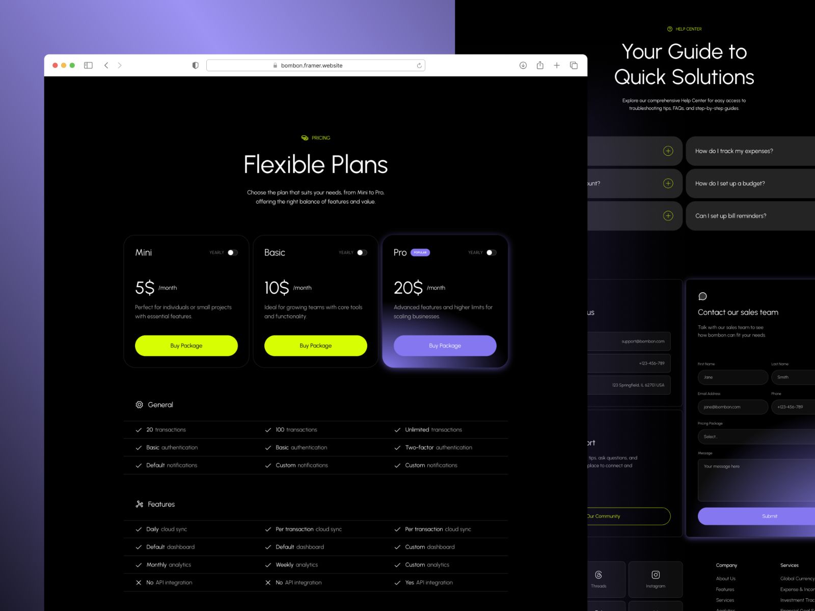 Bombon — Finance Management Website Template screenshot 3