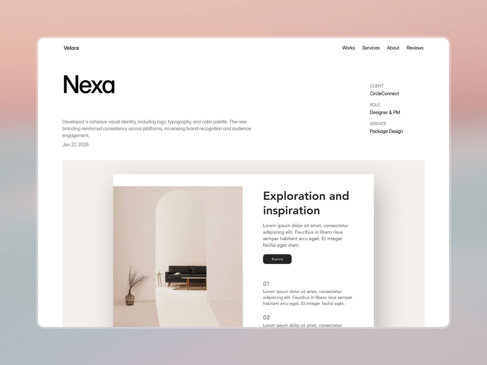 Velora — Creative Website Template screenshot 3