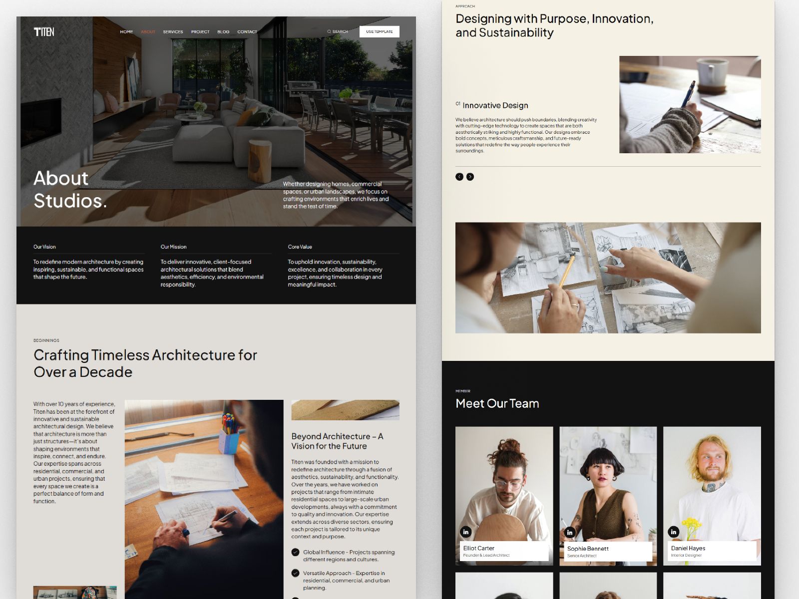 Titen — Construction & Architecture Website Template screenshot 3