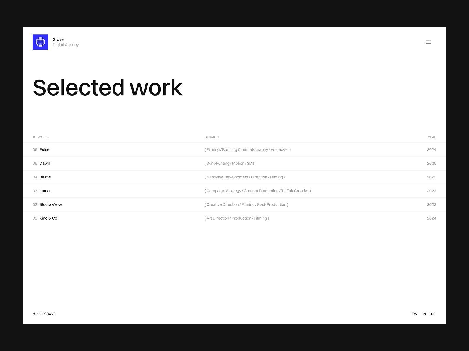 Grove — Portfolio Website Template screenshot 3
