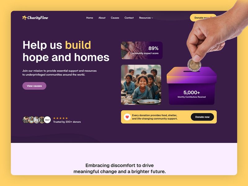 Charityflow — Kar Amacı Gütmeyen Web Sitesi Şablonu
