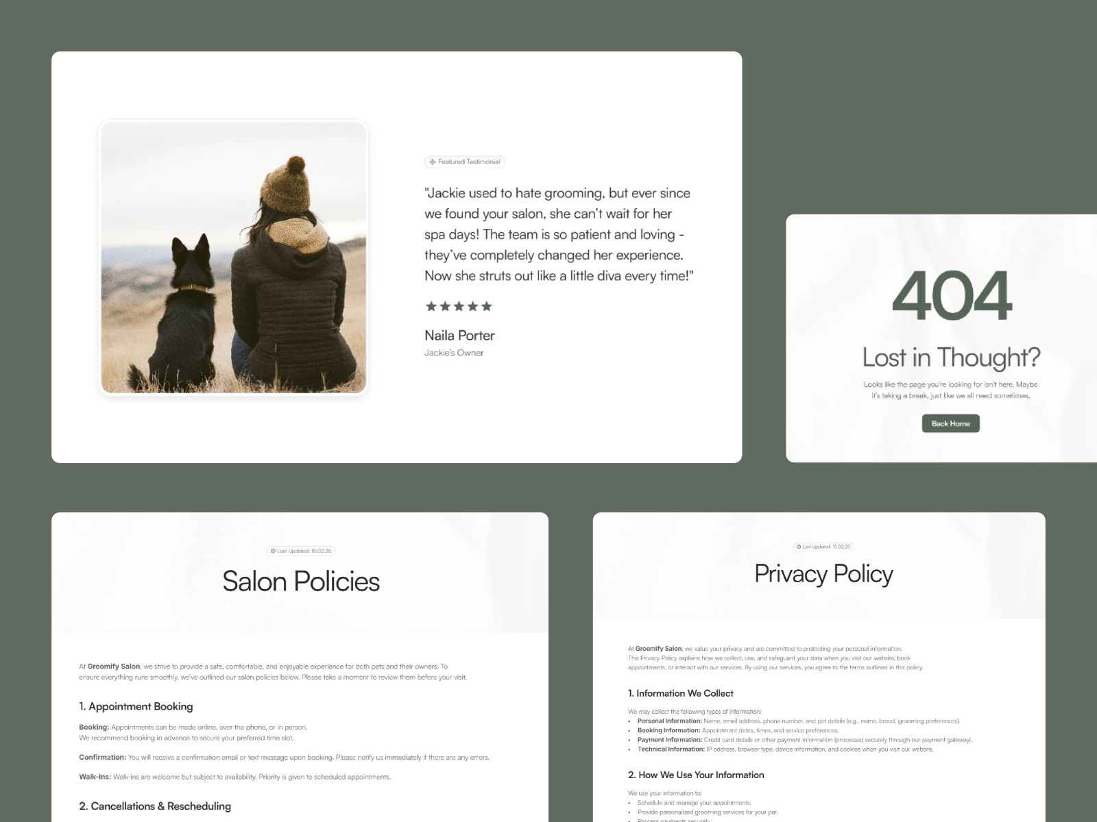 Groomify — Pet Grooming Salon Website Template screenshot 4