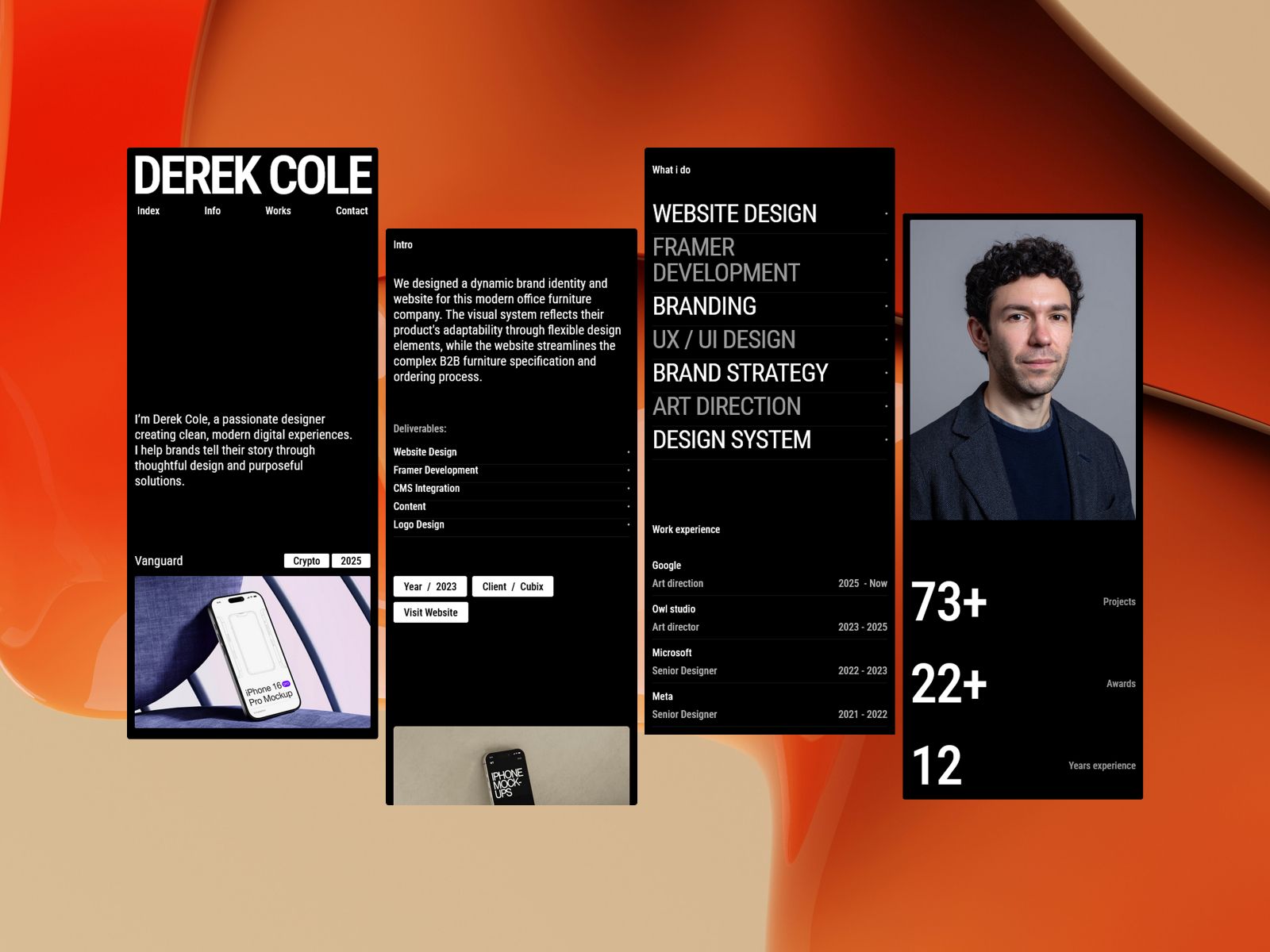 Cole — Creative Portfolio Website Template screenshot 3