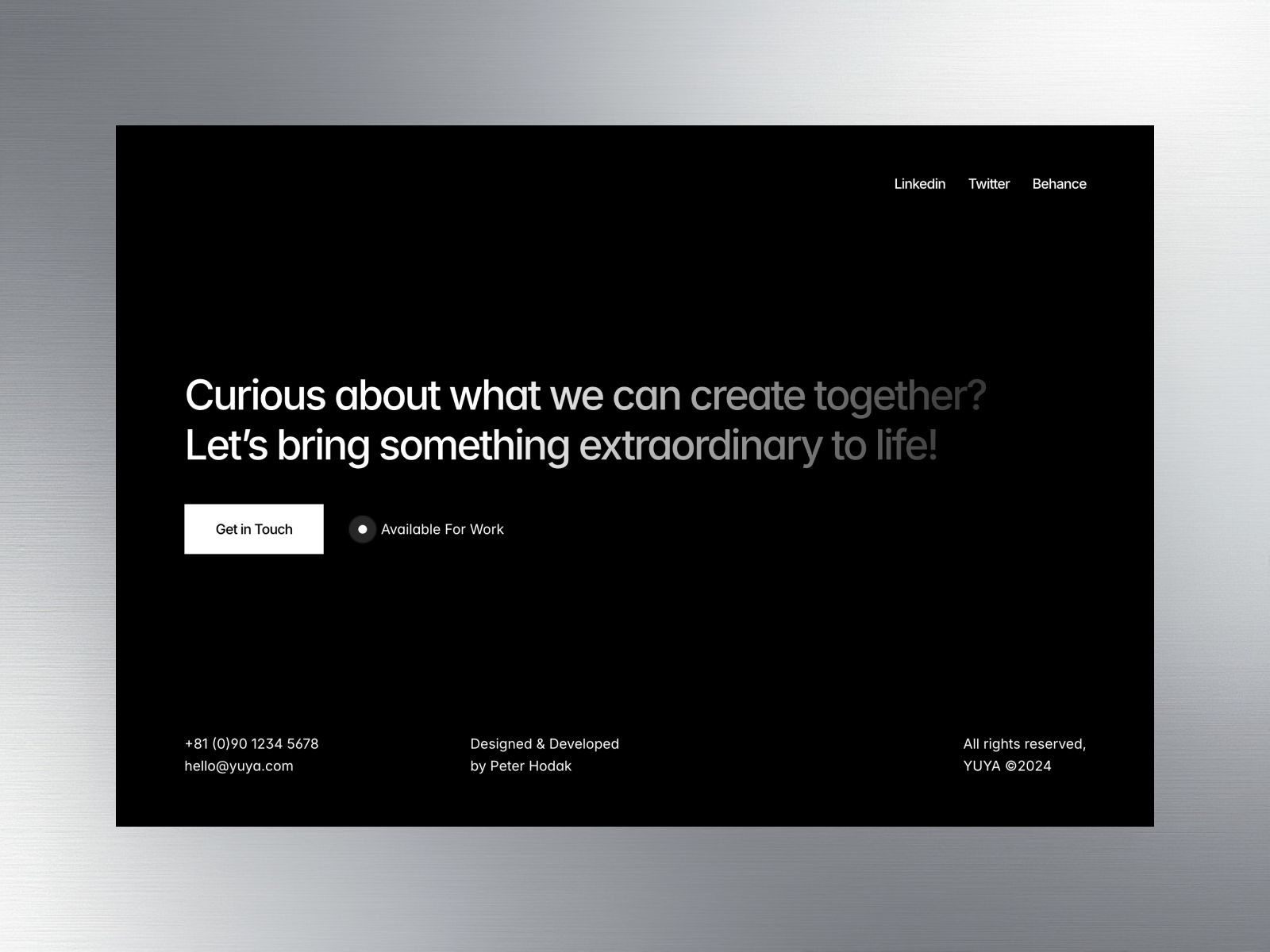 YUYA — Creative Website Template screenshot 3