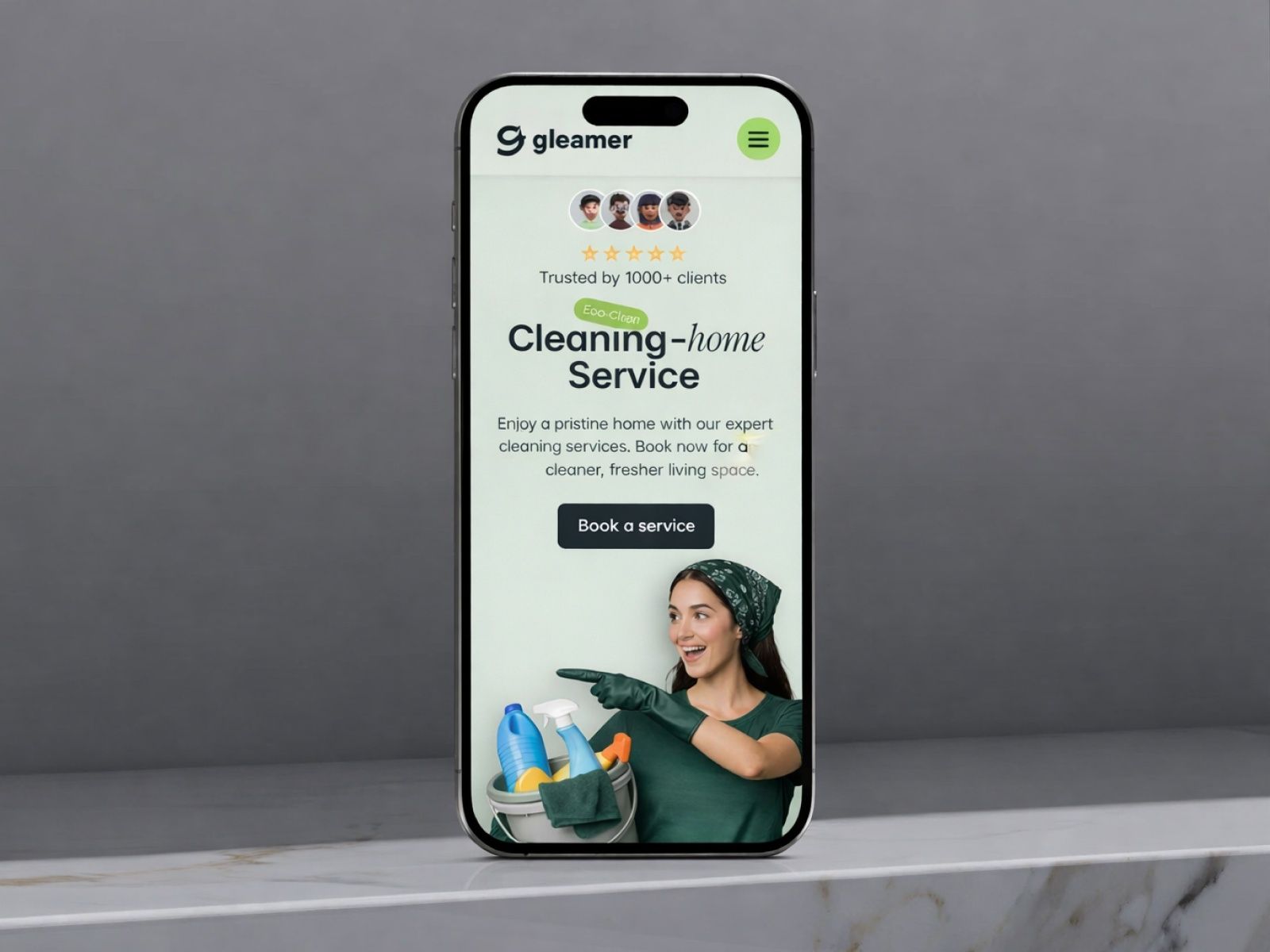 Gleamer — Cleaning Service Website Template screenshot 3