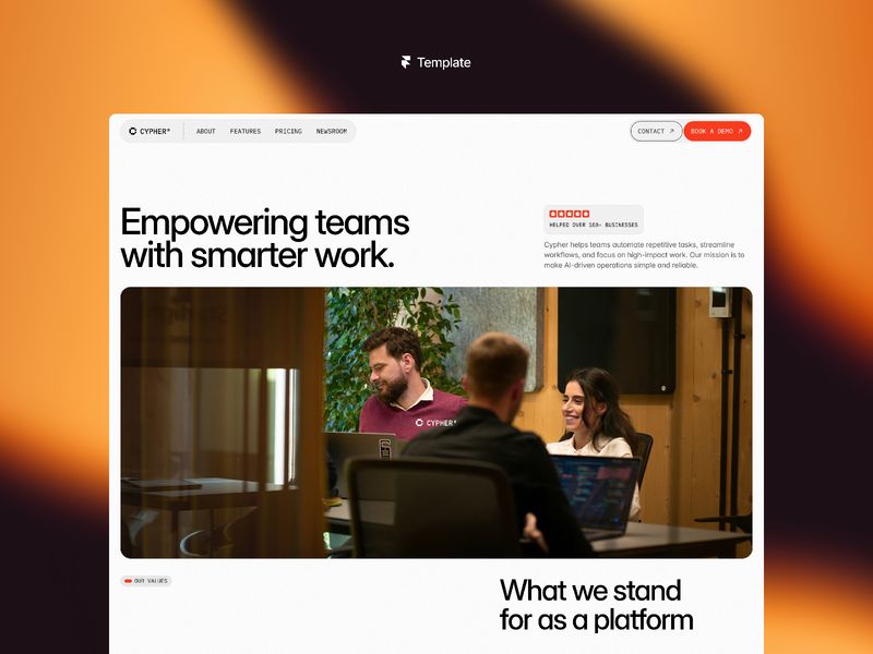 Cypher — İşletme Web Sitesi Şablonu - Hover