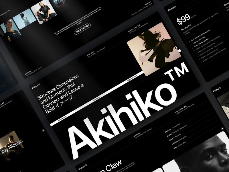 Palmer — Minimal Portföy Web Sitesi Şablonu