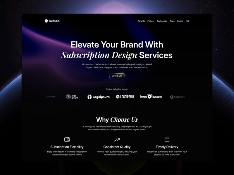 SVAROG — Yaratıcı Ajans Web Sitesi Şablonu