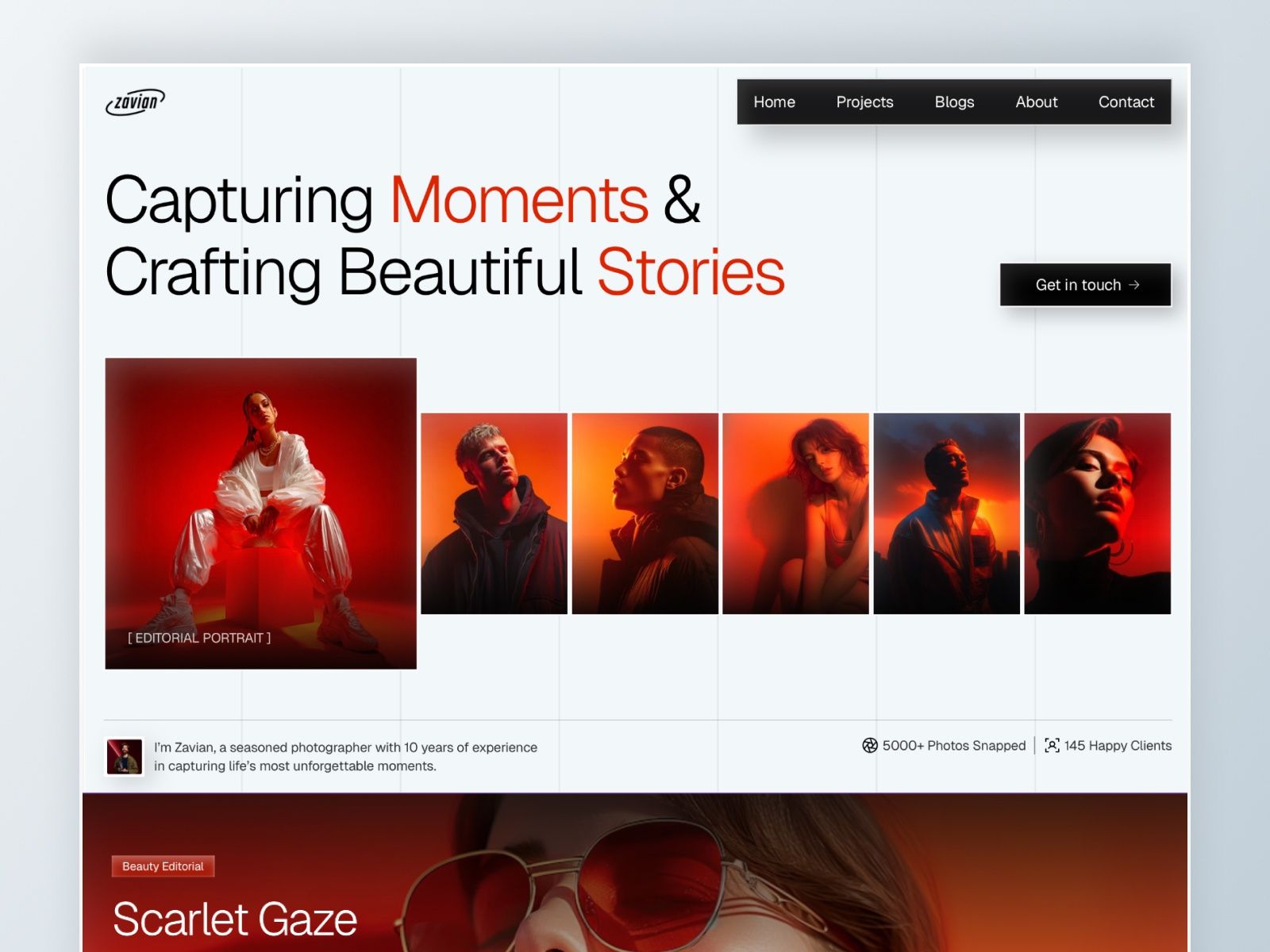 Zavian — Photographer Website Template screenshot 4