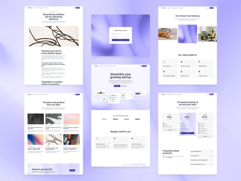 Wedge — SaaS Girişimi Web Sitesi Şablonu - Hover