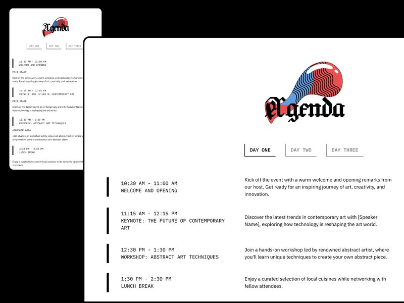 Eventart — Etkinlik Kayıt Sitesi Şablonu - Hover