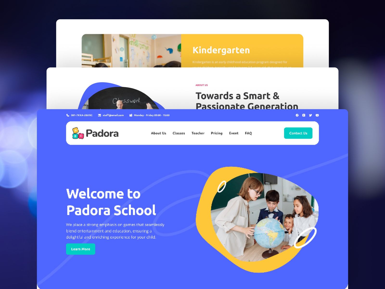 Padora — Kindergarten & Childcare Website Template screenshot 3