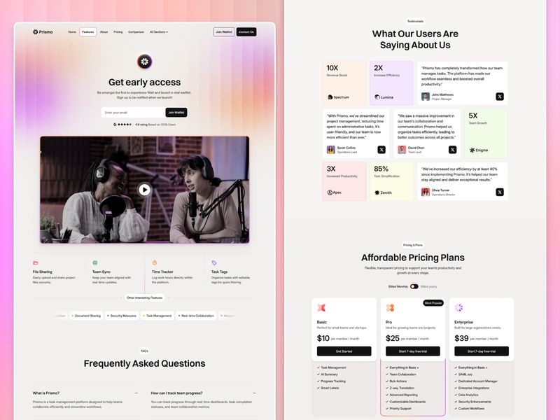 Prismo — SaaS Web Sitesi Şablonu