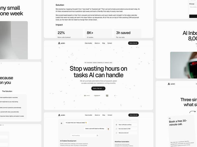 Auten — İşletme Web Sitesi Şablonu - Hover