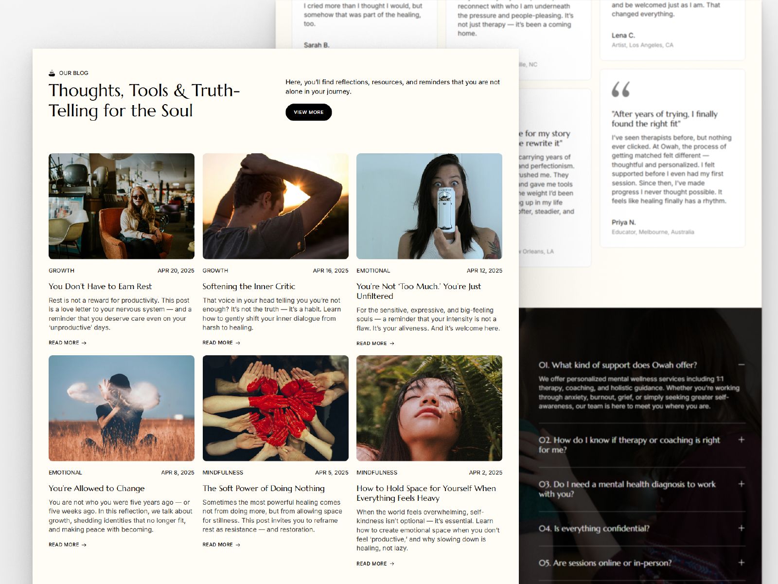 Mindbricks — Counseling Website Template screenshot 4