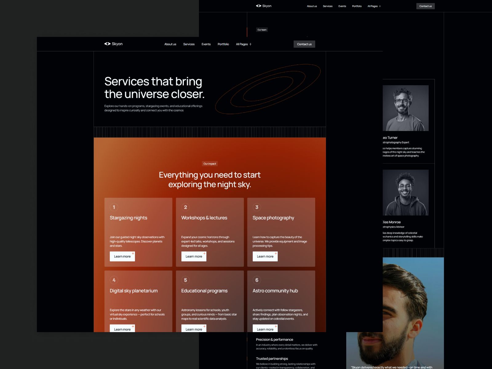 Skyon — Astronomy Website Template screenshot 4