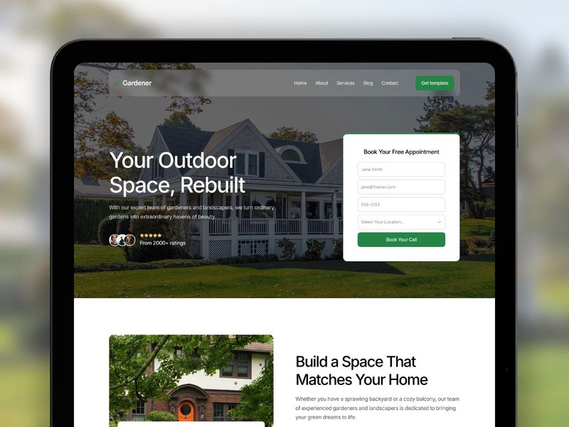 Bahçıvan — Peyzaj Web Sitesi Şablonu