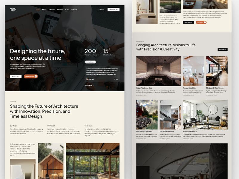 Titen — İnşaat ve Mimarlık Web Sitesi Şablonu - Hover